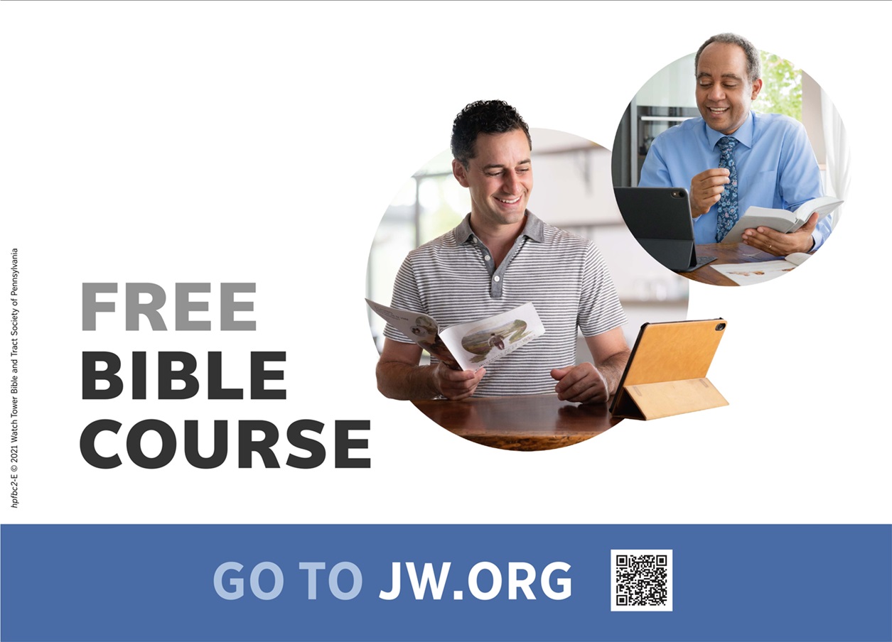 Poster for Stand "FREE BIBLE COURSE" Online