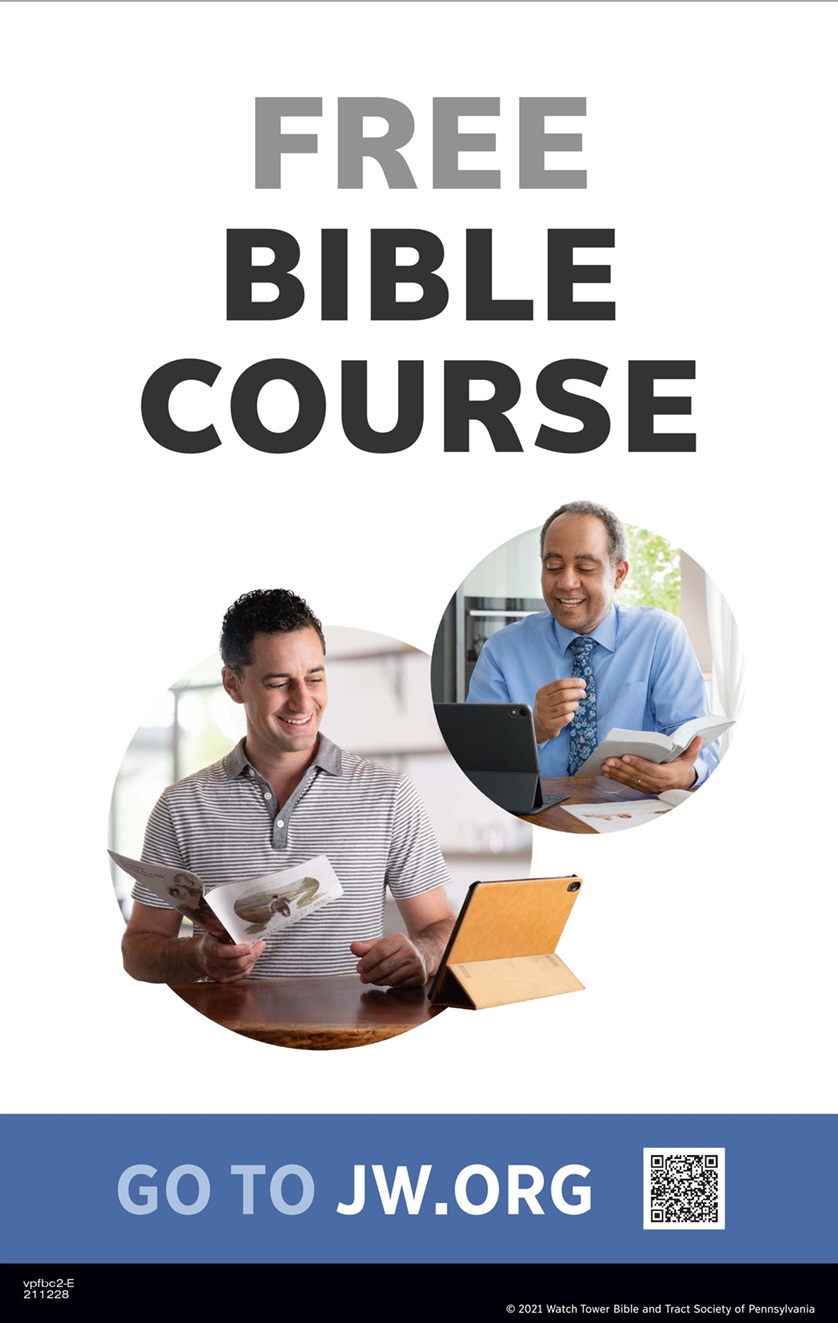 Poster for Cart "FREE BIBLE COURSE" Online