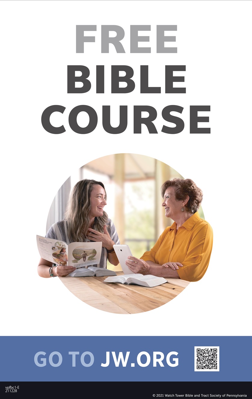 Poster for Cart "FREE BIBLE COURSE" Face to Face