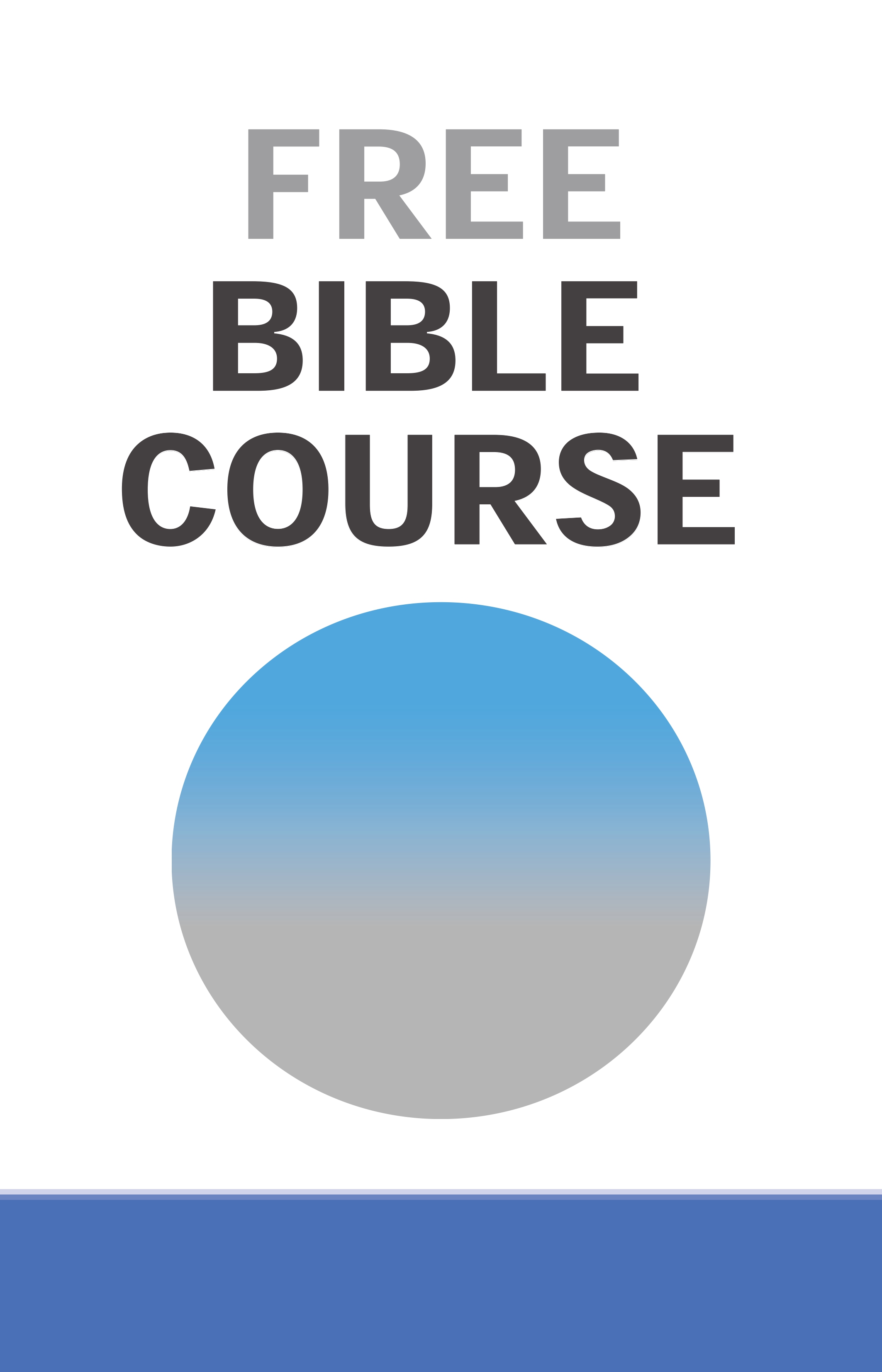 Handheld Poster "FREE BIBLE COURSE" Online