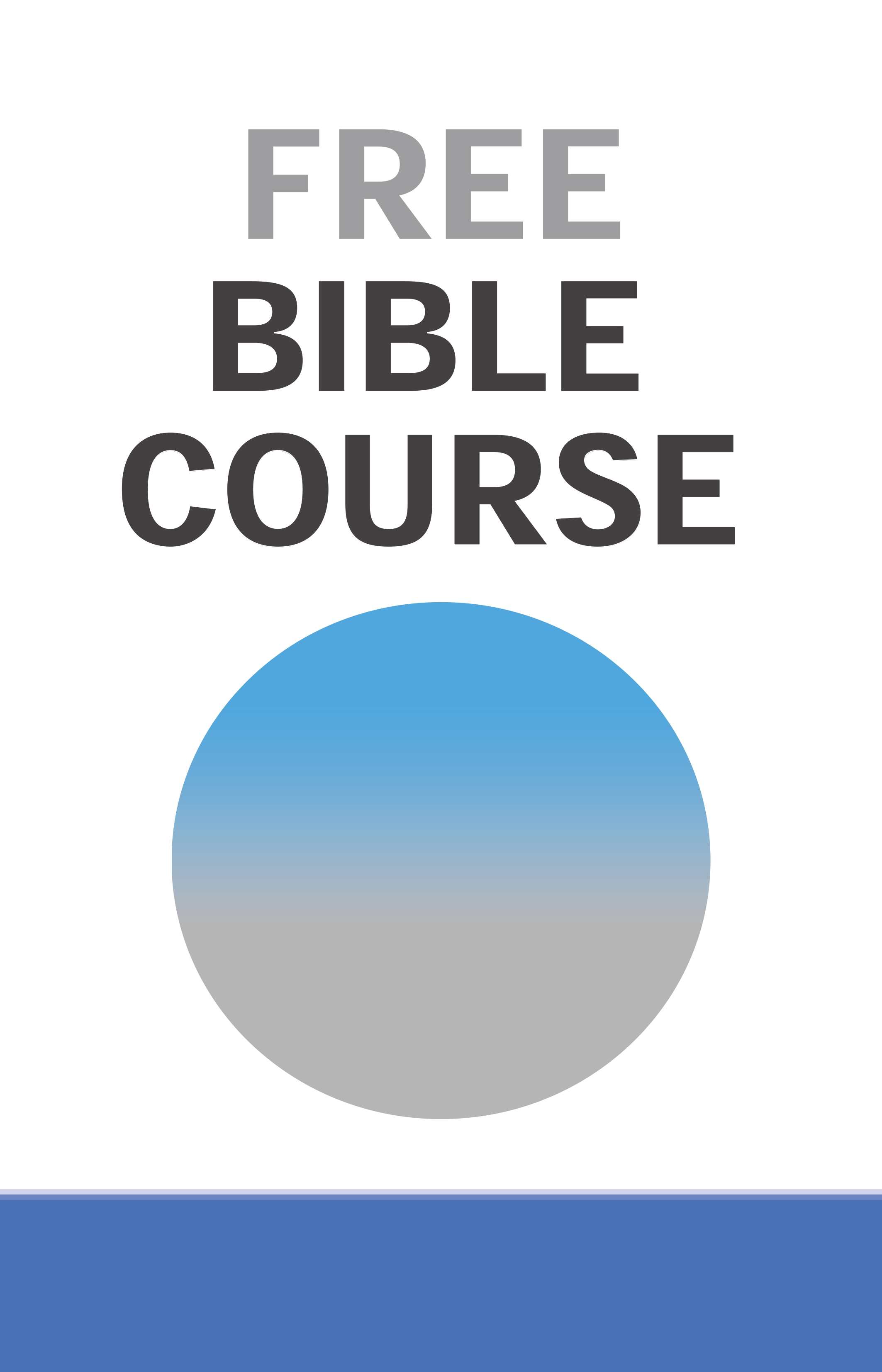 Poster for Stand "FREE BIBLE COURSE" Online