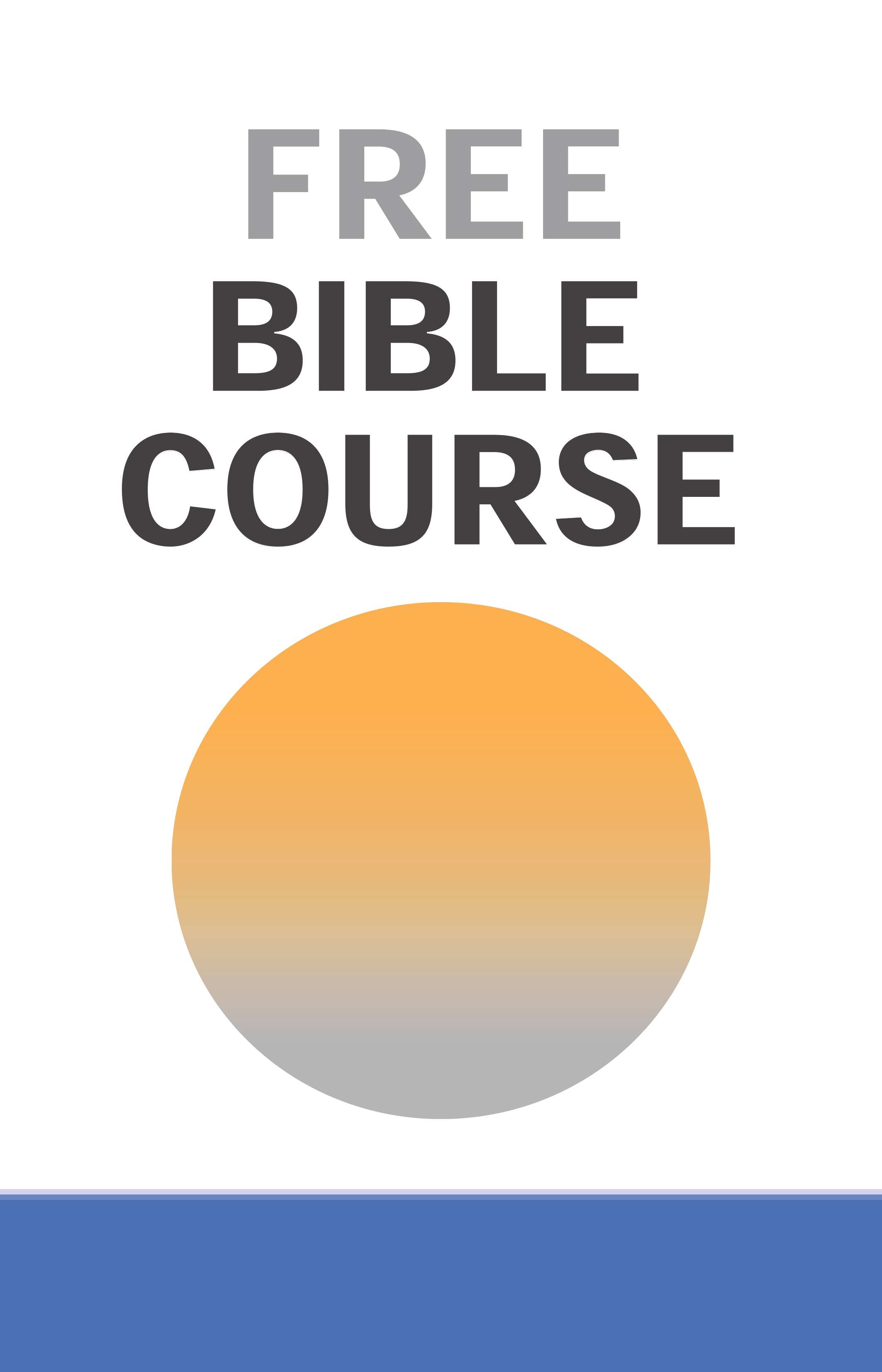 Poster for Stand "FREE BIBLE COURSE" Face to Face