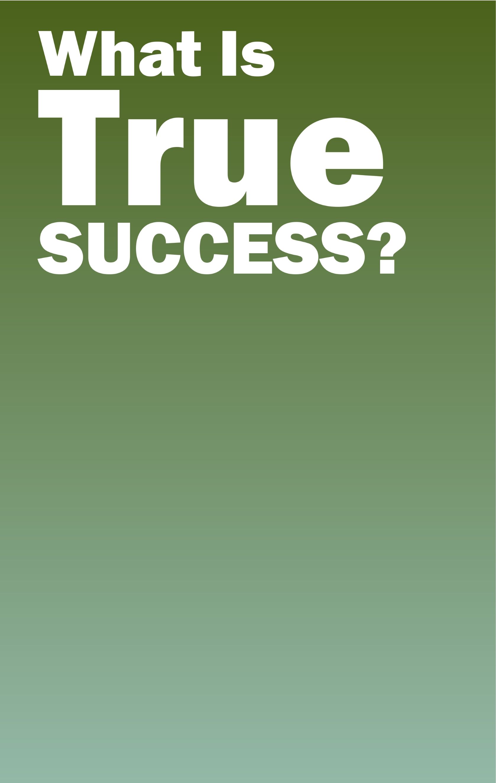 Poster for Stand "What Is True SUCCESS?"