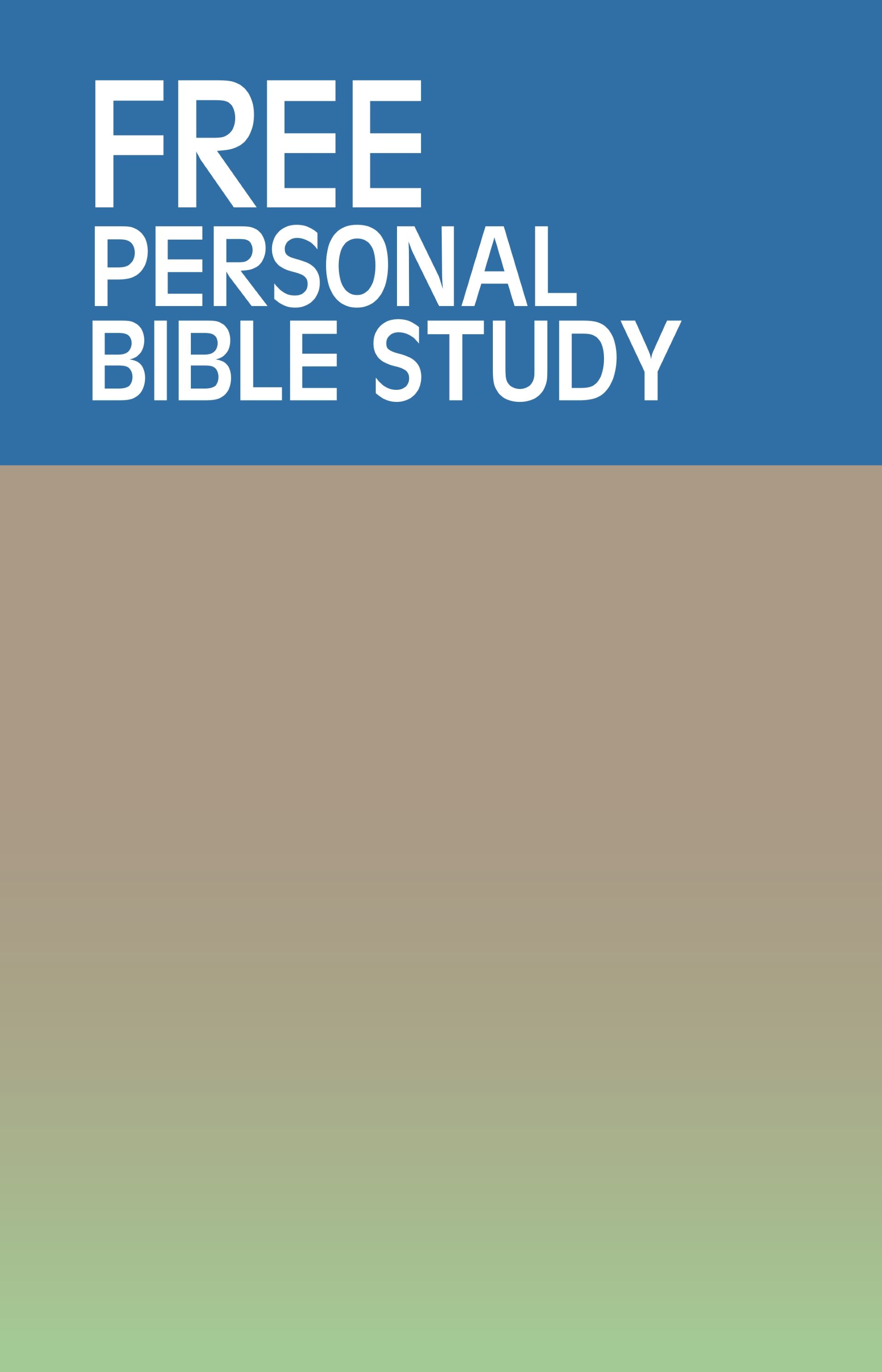 Poster for Stand "FREE PERSONAL BIBLE STUDY 1"